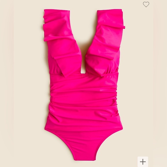J. Crew Other - Ruched ruffle one-piece swimsuit